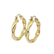 Boucles d'oreilles en Or jaune 18k - Style créoles