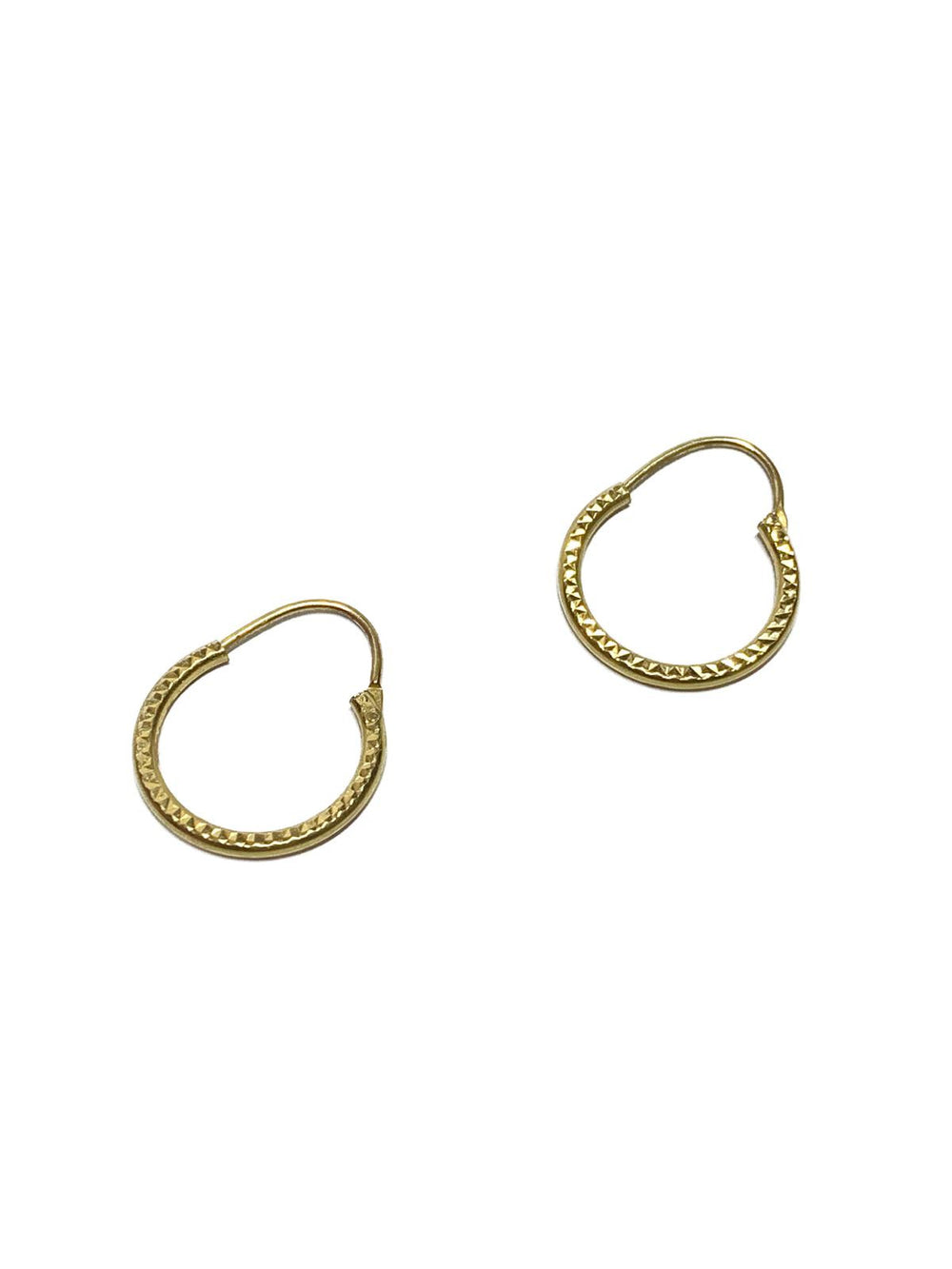 Boucles d'oreilles en Or jaune 18k - Style créoles