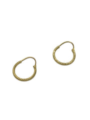 Boucles d'oreilles en Or jaune 18k - Style créoles