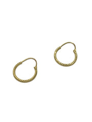 Boucles d'oreilles en Or jaune 18k - Style créoles