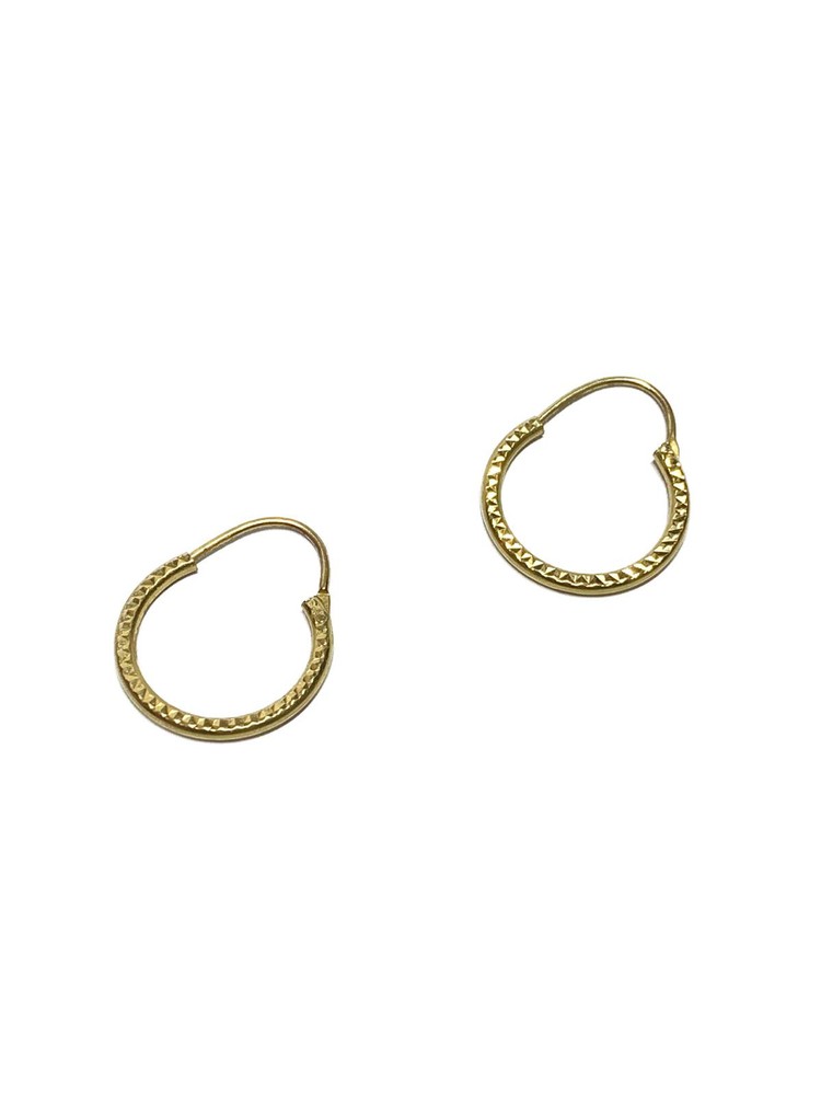 Boucles d'oreilles en Or jaune 18k - Style créoles