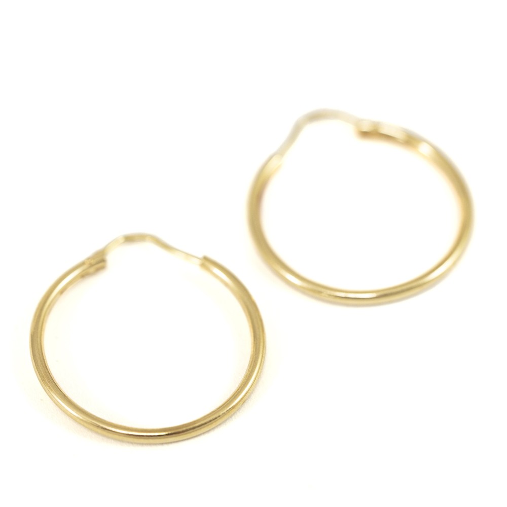 Boucles d'oreilles en Or jaune 18k - Style créoles