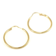 Boucles d'oreilles en Or jaune 18k - Style créoles