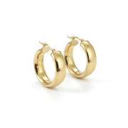 Boucles d'oreilles en Or jaune 18k - Style créoles