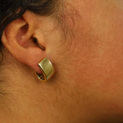 Boucles d'oreilles en Or jaune 18k - Style rétro-moderne