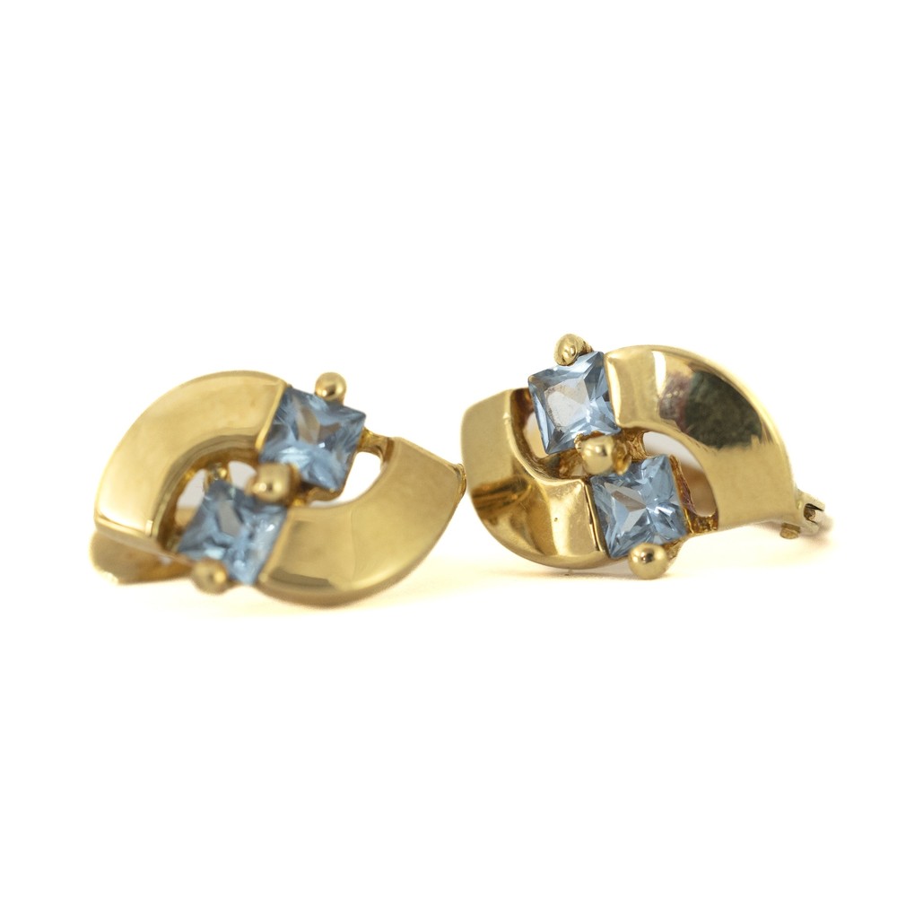 Boucles d'oreilles en Or jaune 18k avec Topazes