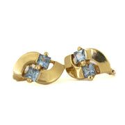 Boucles d'oreilles en Or jaune 18k avec Topazes