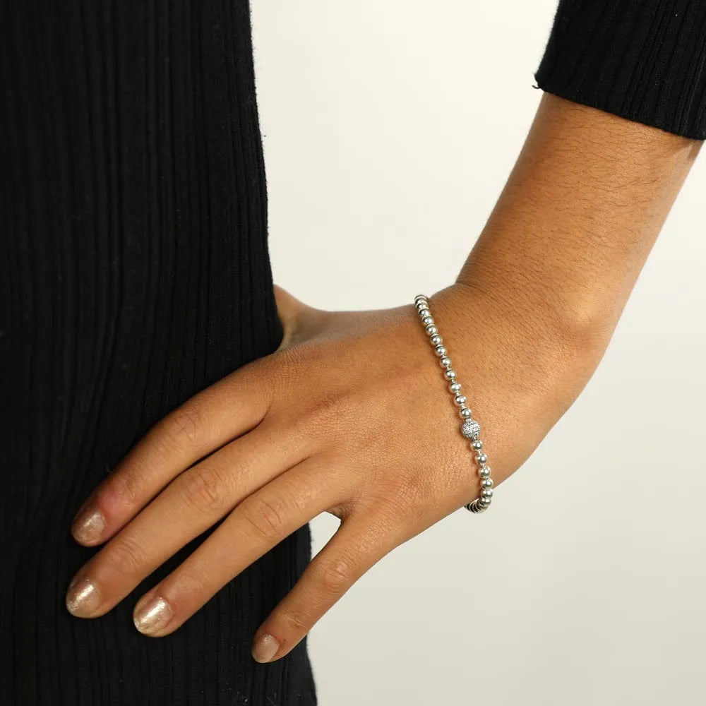 Bracelet en Argent - Maille Boule