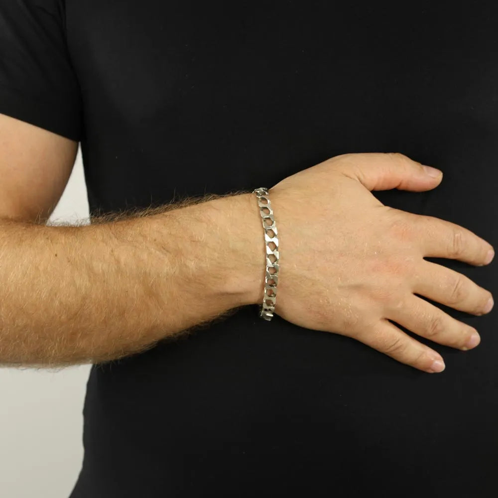 Bracelet en Argent - Maille Cubaine