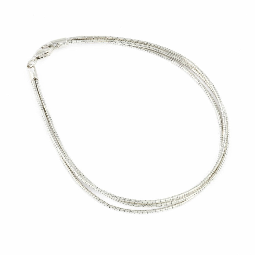 Bracelet en Argent - Maille Serpent triple