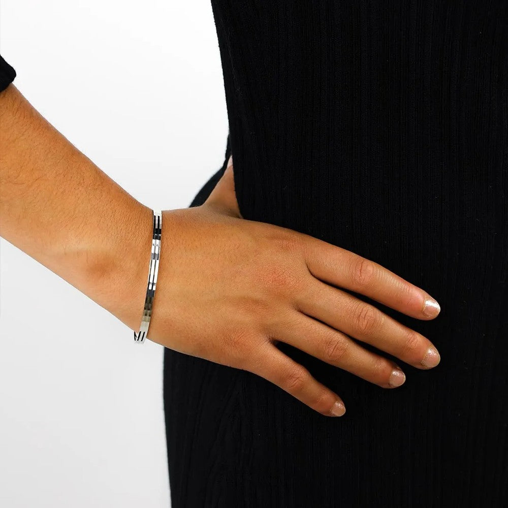 Bracelet en Argent - Style "Esclave" (72 mm diam)
