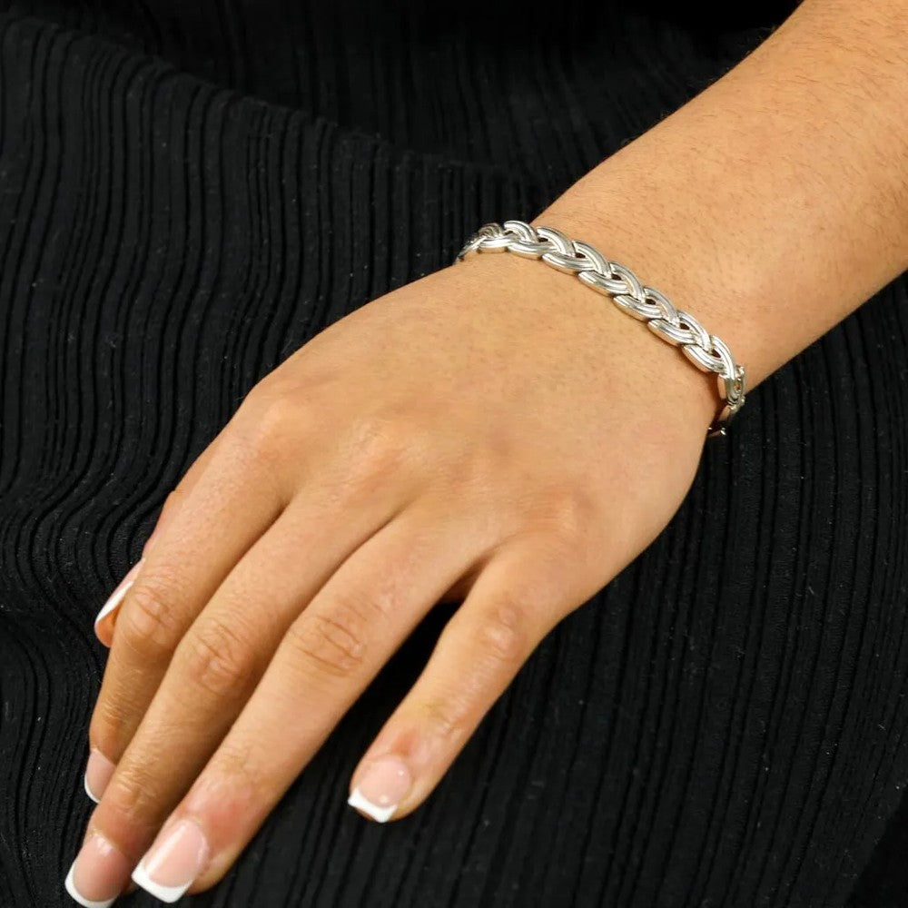Bracelet en Argent - Style "Maille fantaisie"