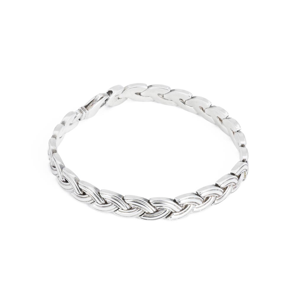 Bracelet en Argent - Style "Maille fantaisie"