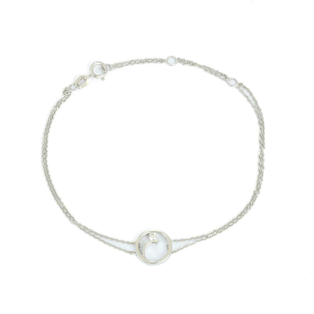 Bracelet en Or blanc 18k avec Diamant