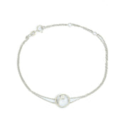 18k White Gold Bracelet with Diamond