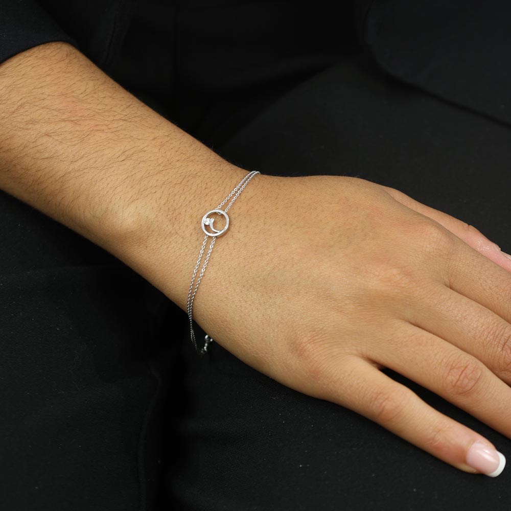 Bracelet en Or blanc 18k avec Diamant