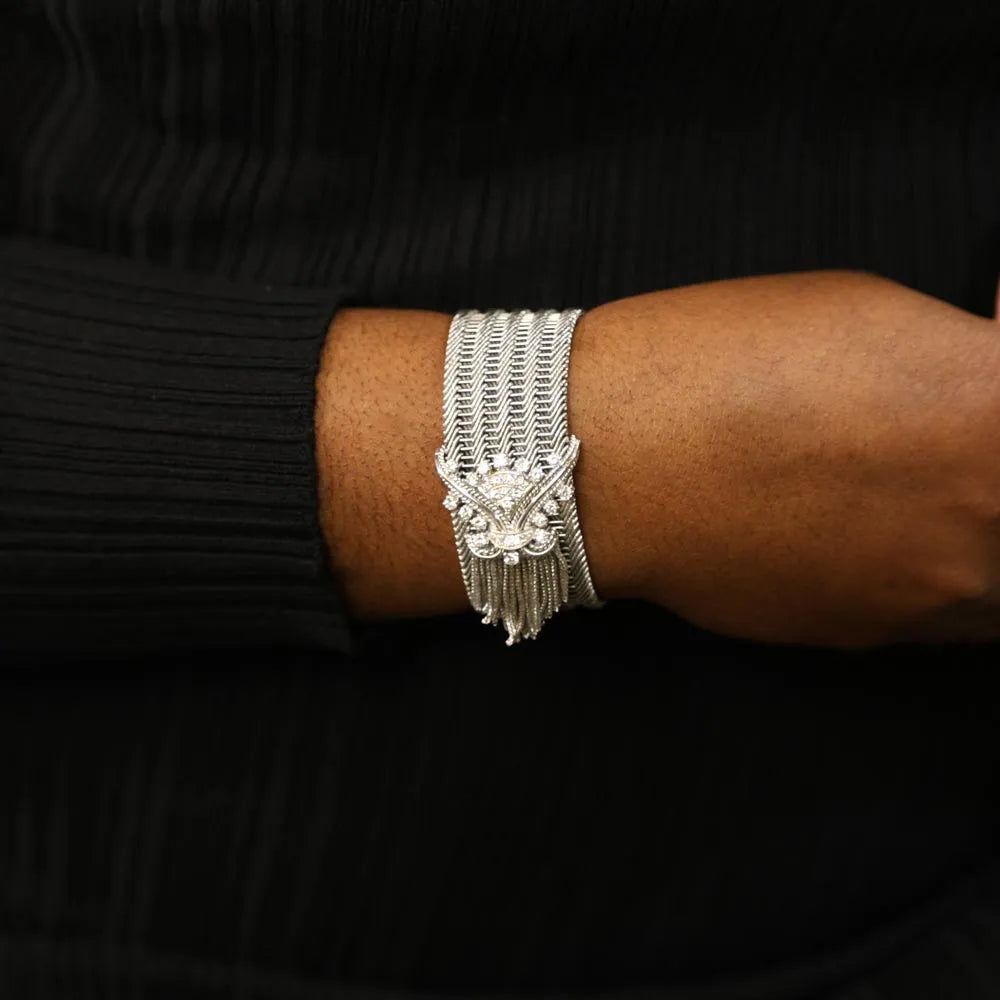Bracelet en Or blanc 18k avec Diamants