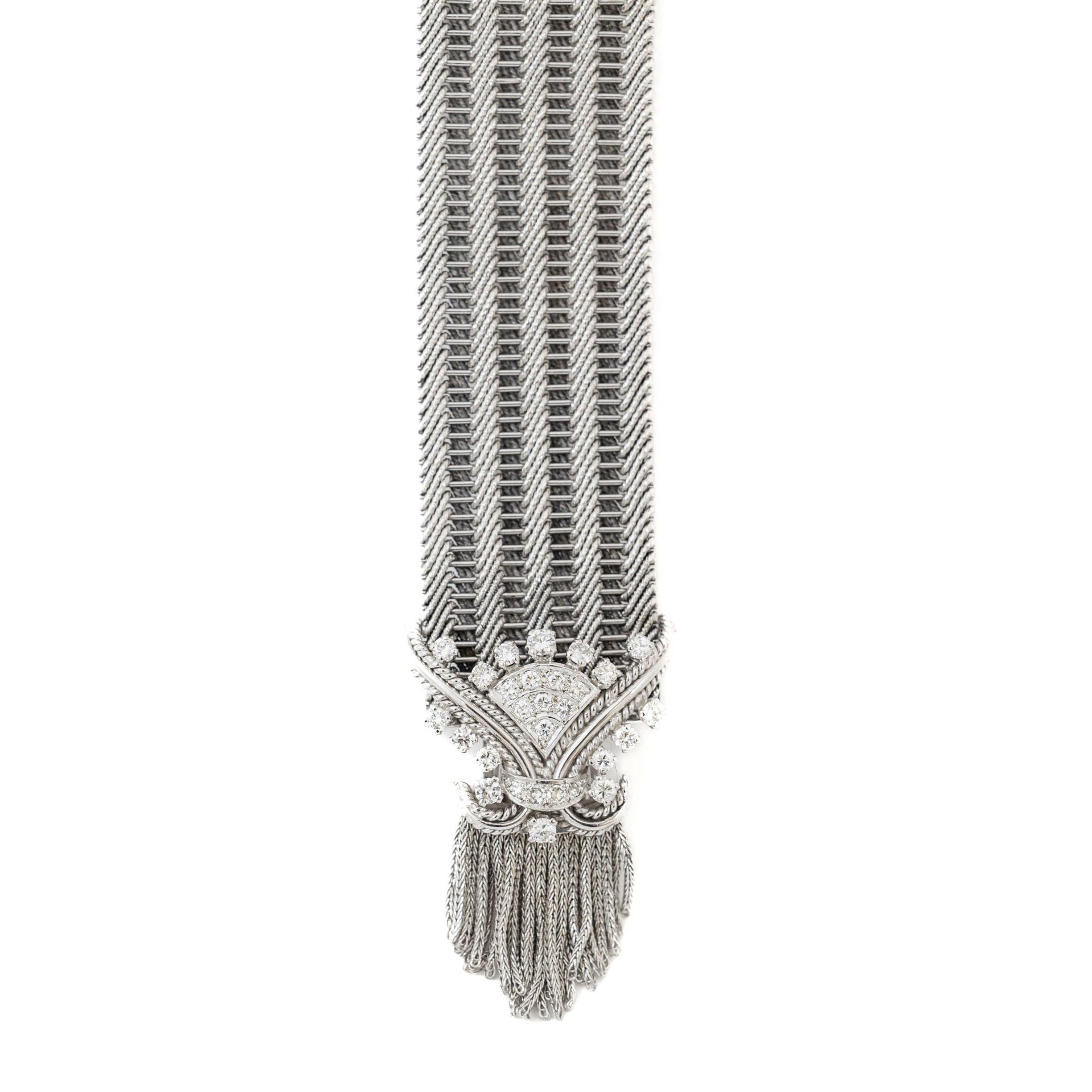 Bracelet en Or blanc 18k avec Diamants
