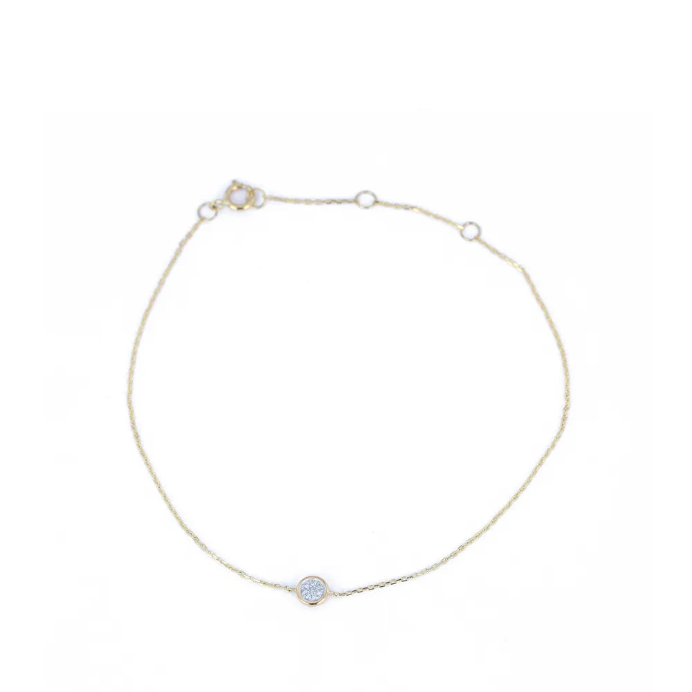 Bracelet en Or blanc 8k avec Diamants