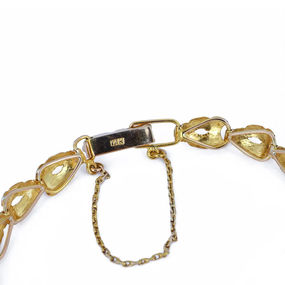 14k Yellow Gold Bracelet with Jade