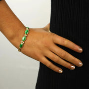Bracelet en Or jaune 14k avec Jade