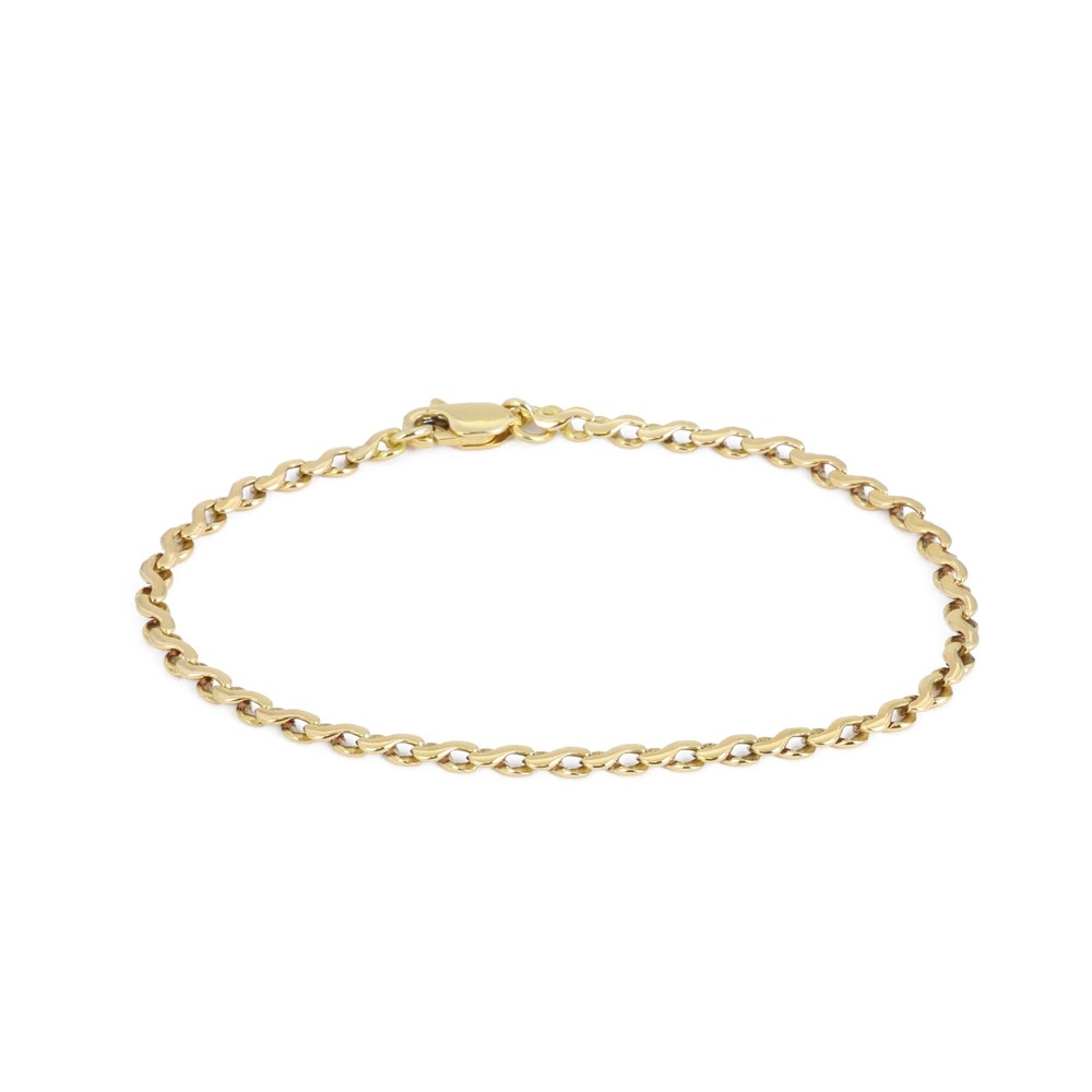 Bracelet en Or jaune 18 k - Maille Forçat