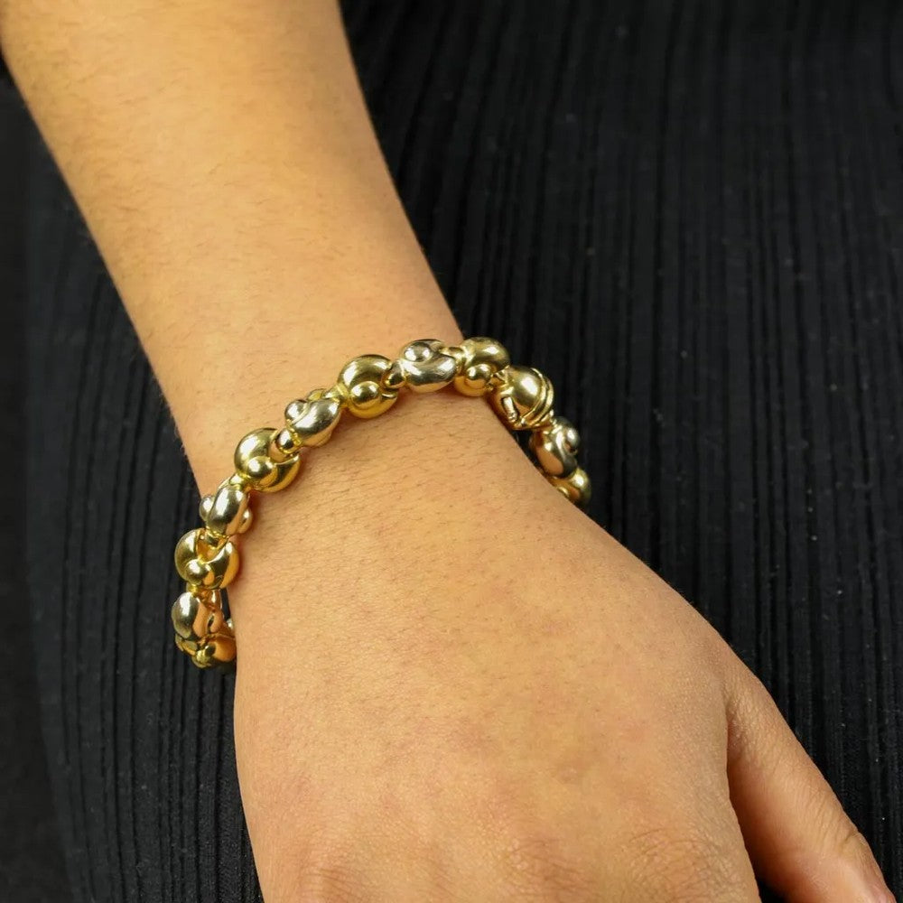 Bracelet en Or jaune 18k -  Maille Fantaisie