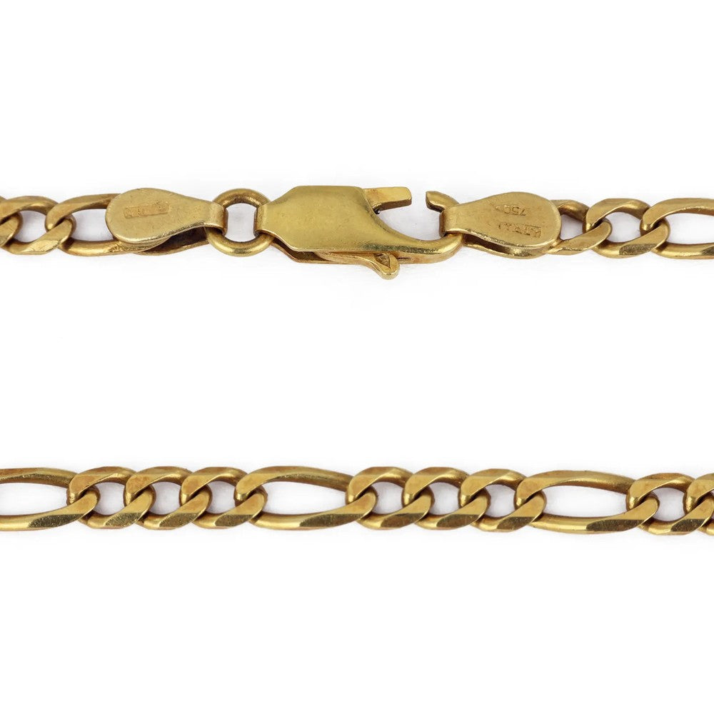 Bracelet en Or jaune 18k - Maille Figaro
