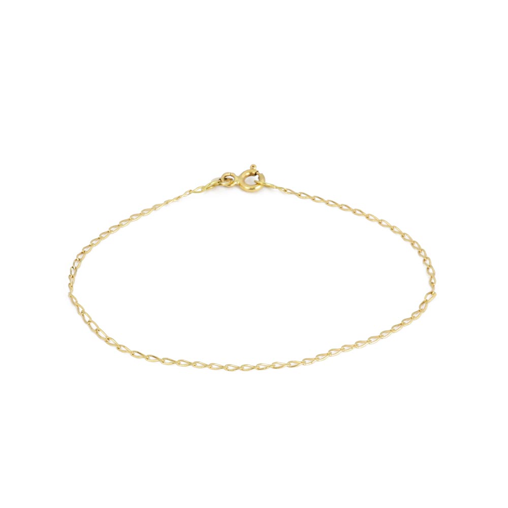 18K Yellow Gold Curb Chain Bracelet