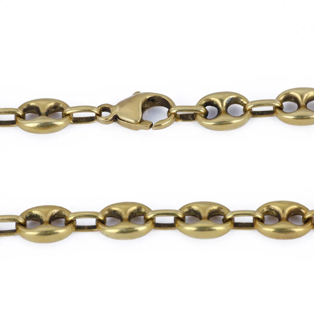 Bracelet en Or jaune 18k - Maille Grains de café