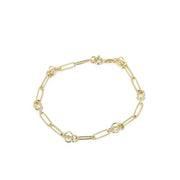 Bracelet en Or jaune 18k - Maille Trombone