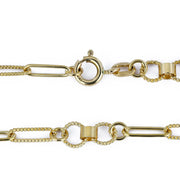 Bracelet en Or jaune 18k - Maille Trombone