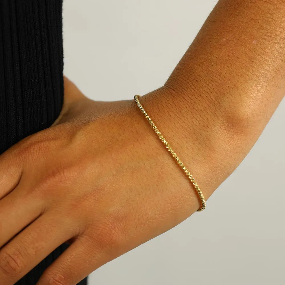 Bracelet en Or jaune 18k - Maille Vénitienne
