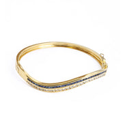 Bracelet en Or jaune 18k - Serti de Saphirs et Diamants