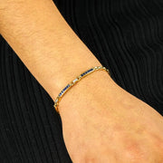 Bracelet en Or jaune 18k avec Saphirs et Diamants