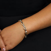 Bracelet en Or jaune et Blanc 14k - Deux Ors
