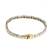 Bracelet en Or jaune et blanc 18k avec Diamants