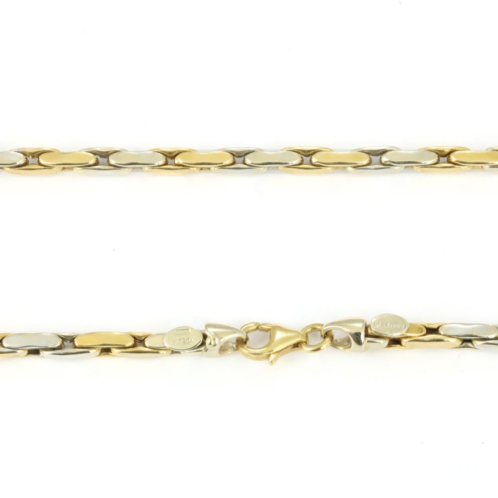 18k Two-Tone Gold Chain - Fancy Link