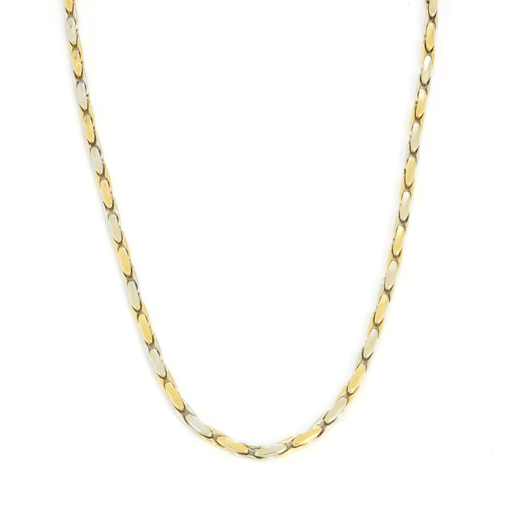 18k Two-Tone Gold Chain - Fancy Link