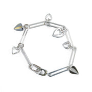 Chaine en Or blanc 18 k - Coeurs