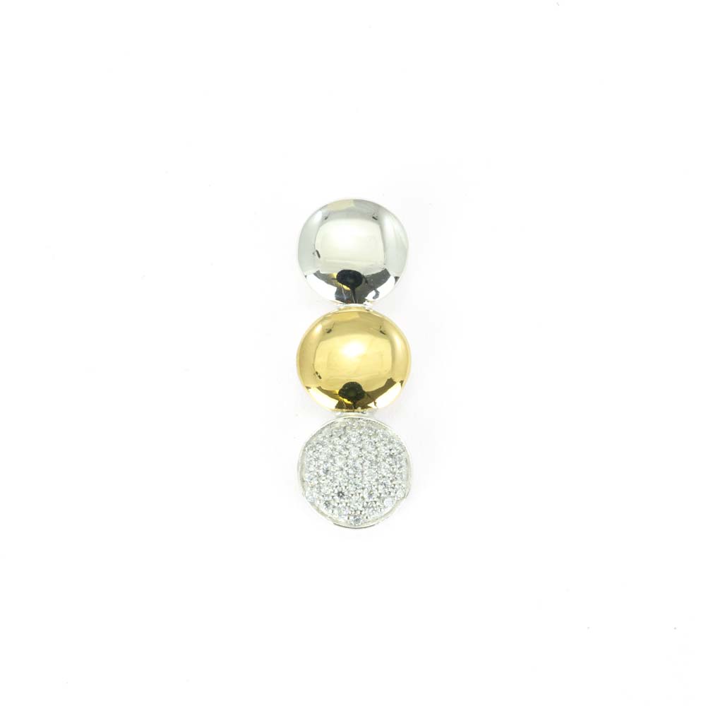 Pendentif en Argent 925 bicolore avec Zirconiums