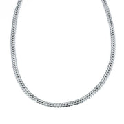 Chaine en Or blanc 18k - Maille Cubaine
