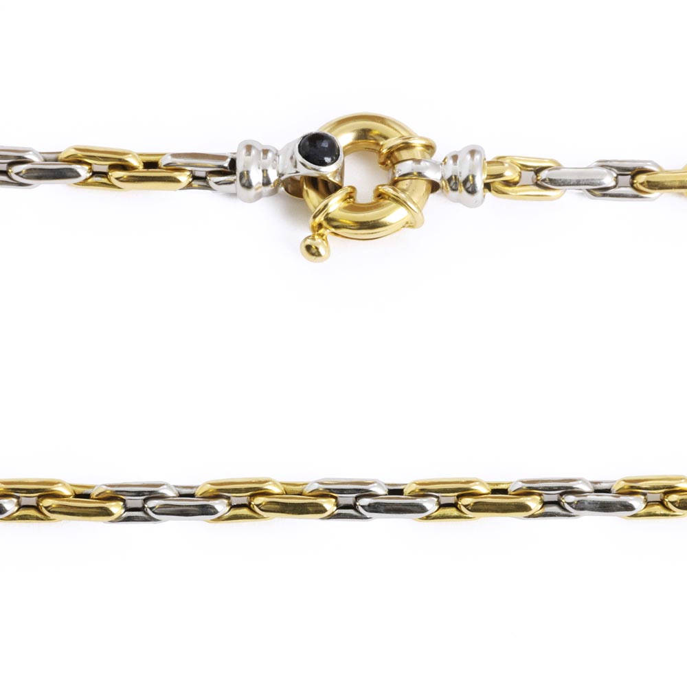 Chaine en Or blanc et jaune 18k