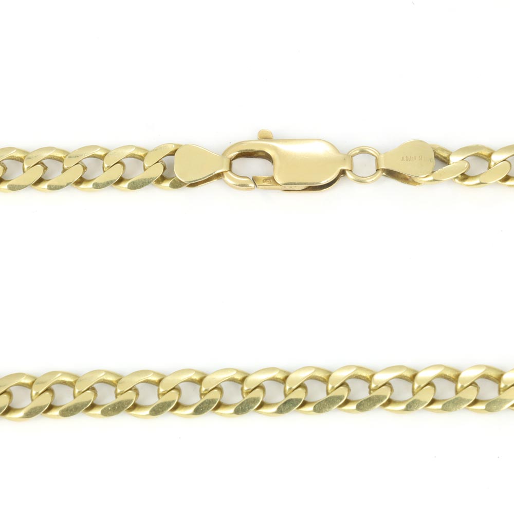 Chaine en Or jaune 14k - Maille "Gourmette"