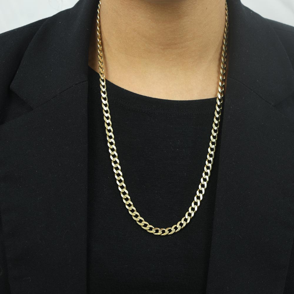 14k Yellow Gold Chain - "Curb" Link