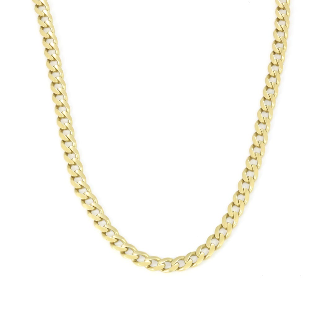 Chaine en Or jaune 14k - Maille "Gourmette"