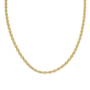 Chaine en Or jaune 14k - Maille Filigranée sculptée