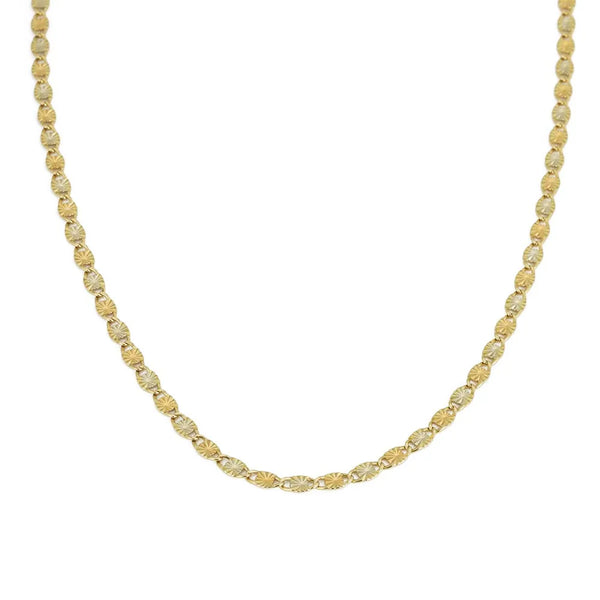 14k Yellow Gold Chain - Sculpted Filigree Link