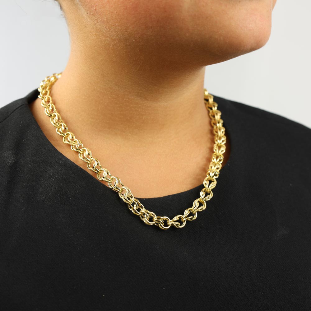 Chaine en Or jaune 18k - Maille "Corde double"