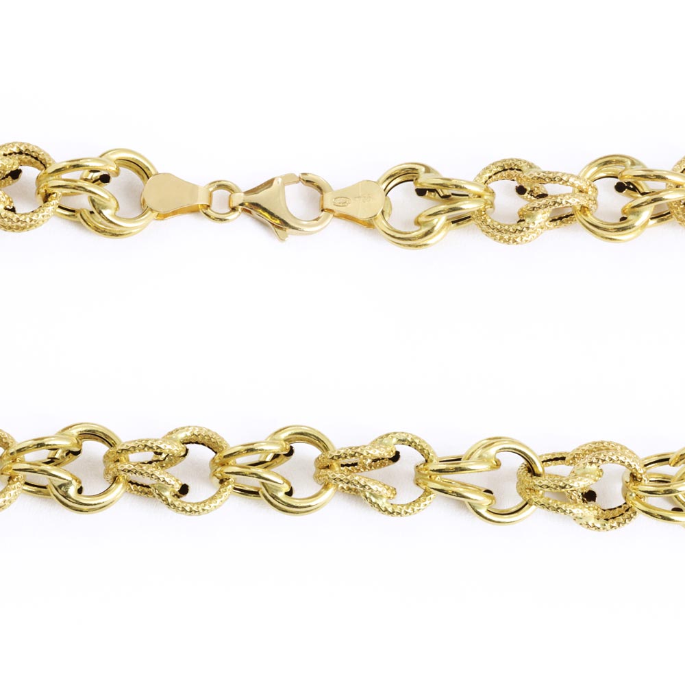 18k Yellow Gold Chain - "Double Rope" Link